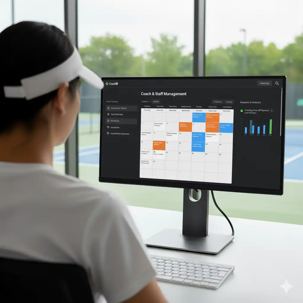 Coach and staff management scheduling interface